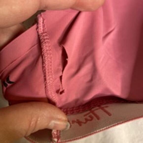 Pink Logo Sports Bra Hurley Large Stretchy Activewear Top - Picture 5 of 6